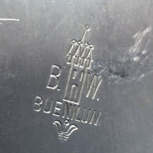 Vintage BW Buenilum Hammered Aluminum Serving Dish with Lid - Picture 5 of 8